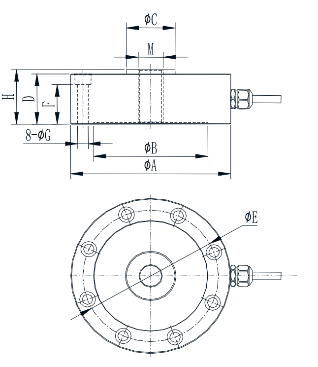 Flange Compression Force Sensor T312