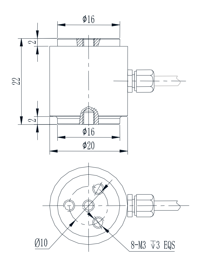 Miniature Compression And Tension Load Cell T317