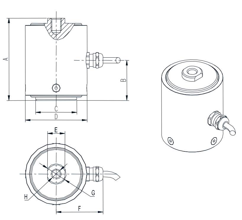 Column Tension And Compression Load Cell T323