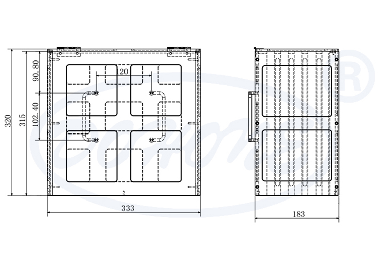10 inch 5 Slot Wafer Expander Ring Cassette (33mm Slot Pitch)