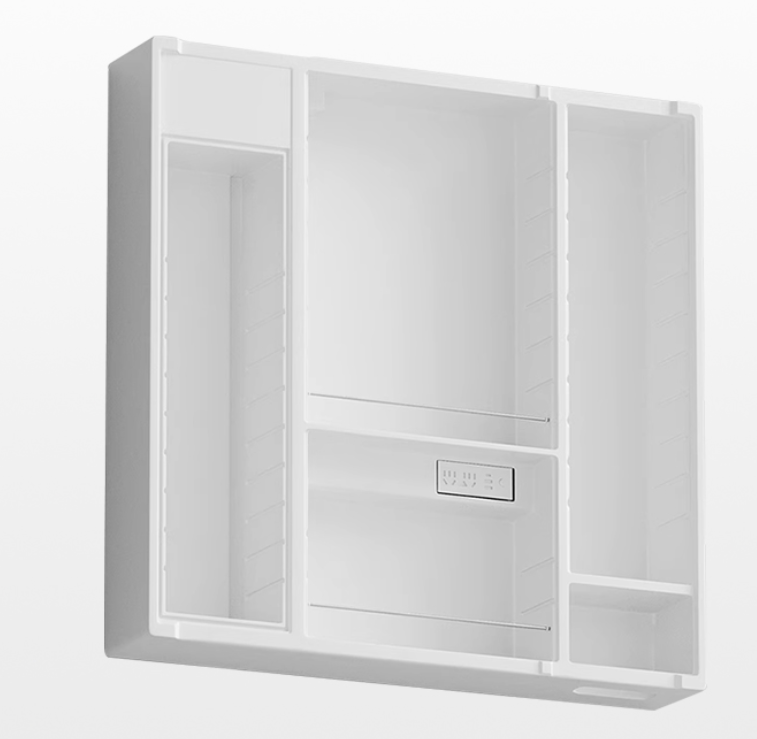 24-inch SMC Anti-Fog Bathroom Mirror Cabinet