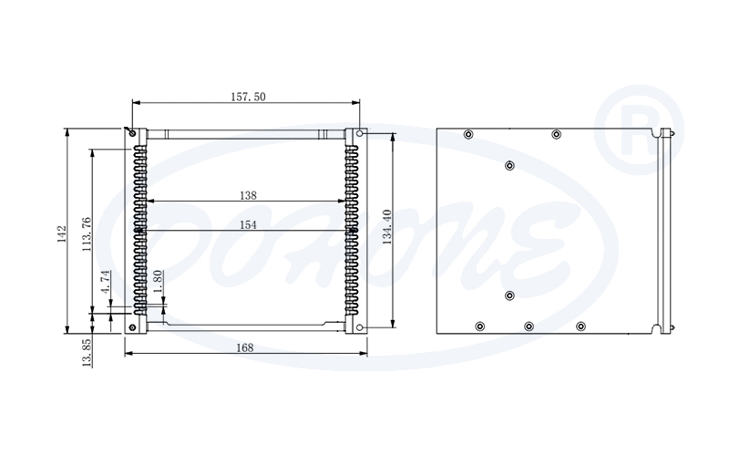 6 Inch 25 Slot Metal Wafer Cassette(4.74mm Slot Pitch)