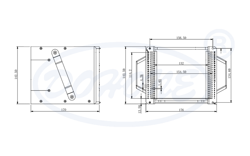 6 Inch 25 Slot Metal Wafer Cassette(4.76mm Slot Pitch)