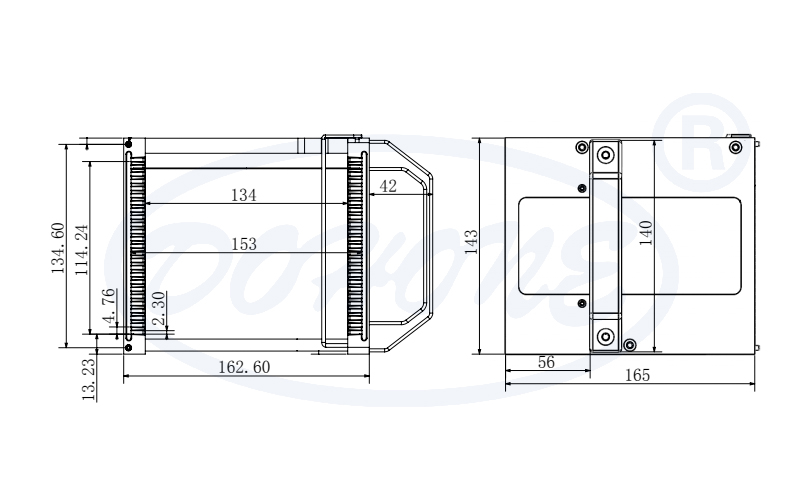 6 Inch 25 Slot Metal Wafer Cassette(4.76mm Slot Pitch)