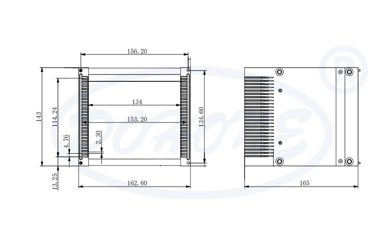 6 Inch 25 Slot Metal Wafer Cassette(4.76mm Slot Pitch)