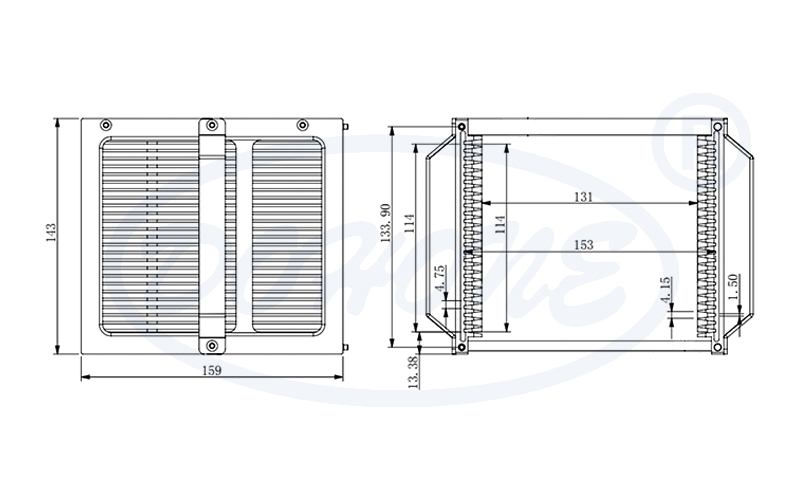 6 Inch 25 Slot Metal Wafer Cassette(4.75mm Slot Pitch)