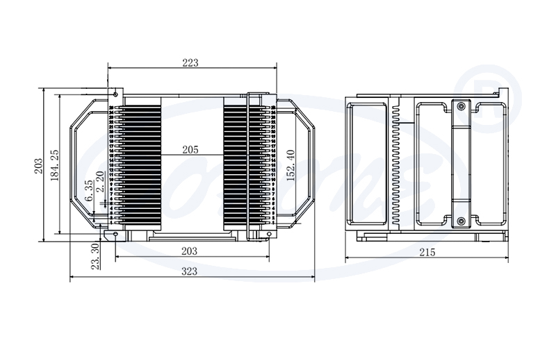 8 inch 25 slot Metal Wafer Cassette(6.35mm Slot Pitch)