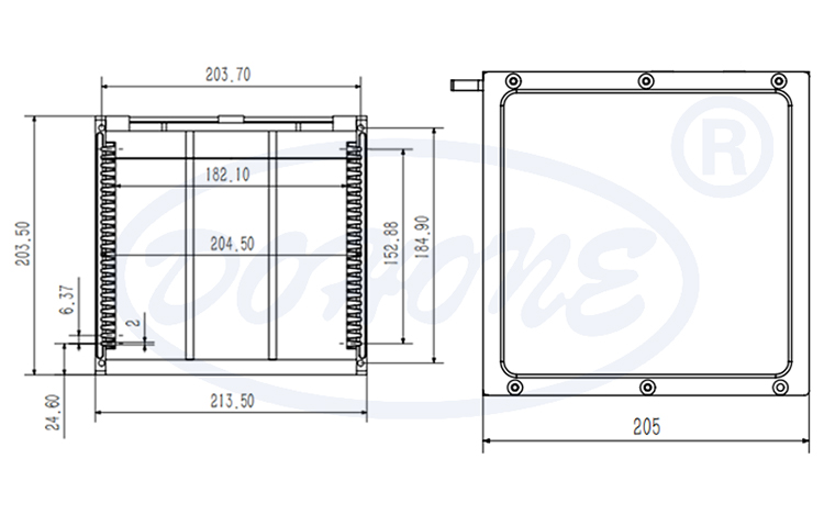 8 inch 25 slot C08 Metal Wafer Cassette(6.37mm Slot Pitch)
