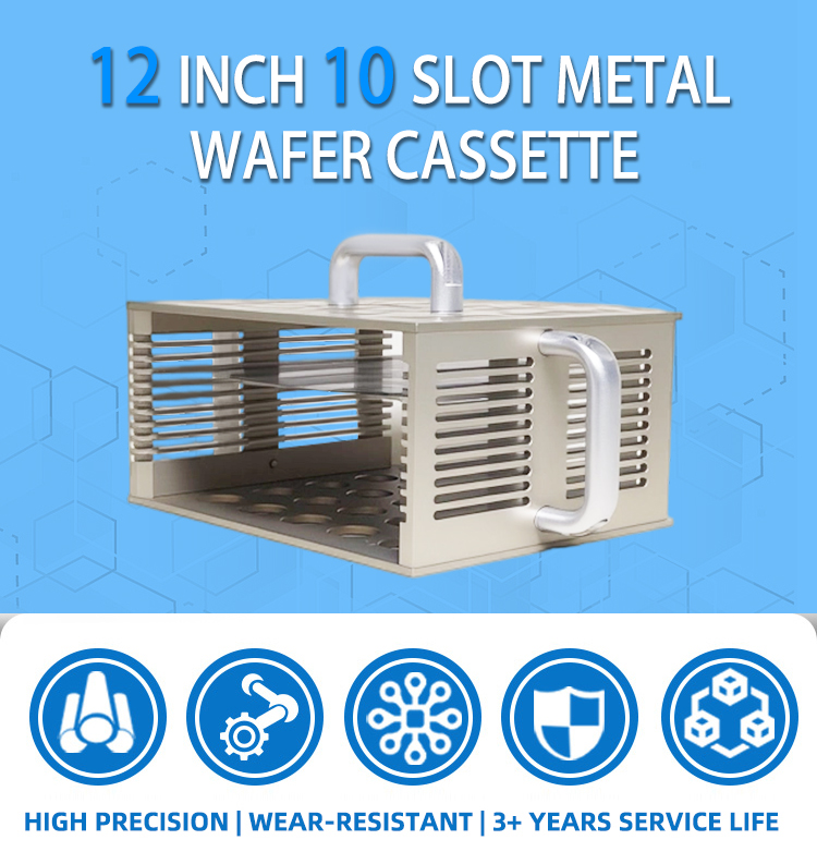 12 inch 10 slot I12 Metal Wafer Cassettes (10mm Slot Pitch)