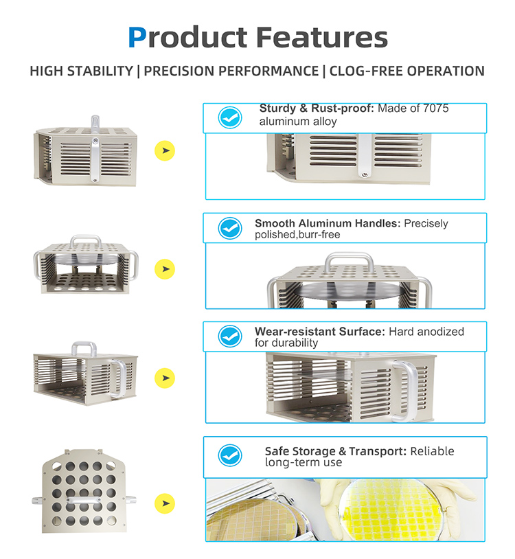 12 inch 10 slot I12 Metal Wafer Cassettes (10mm Slot Pitch)
