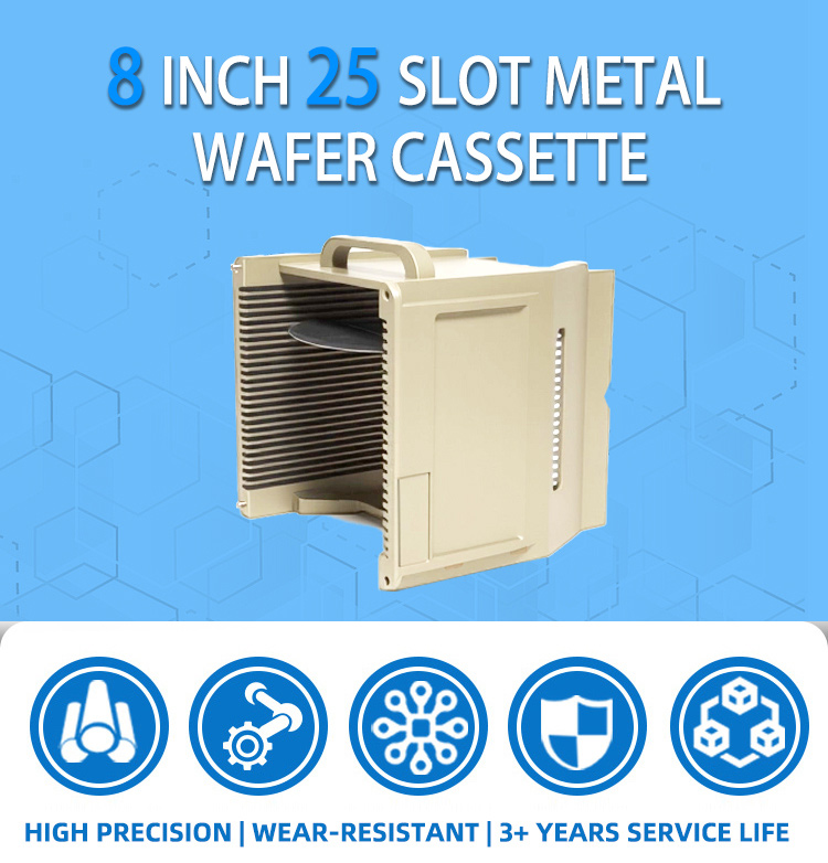 8 Inch 25 Slot Y08 Metal Wafer Cassette(6.39mm Slot Pitch)