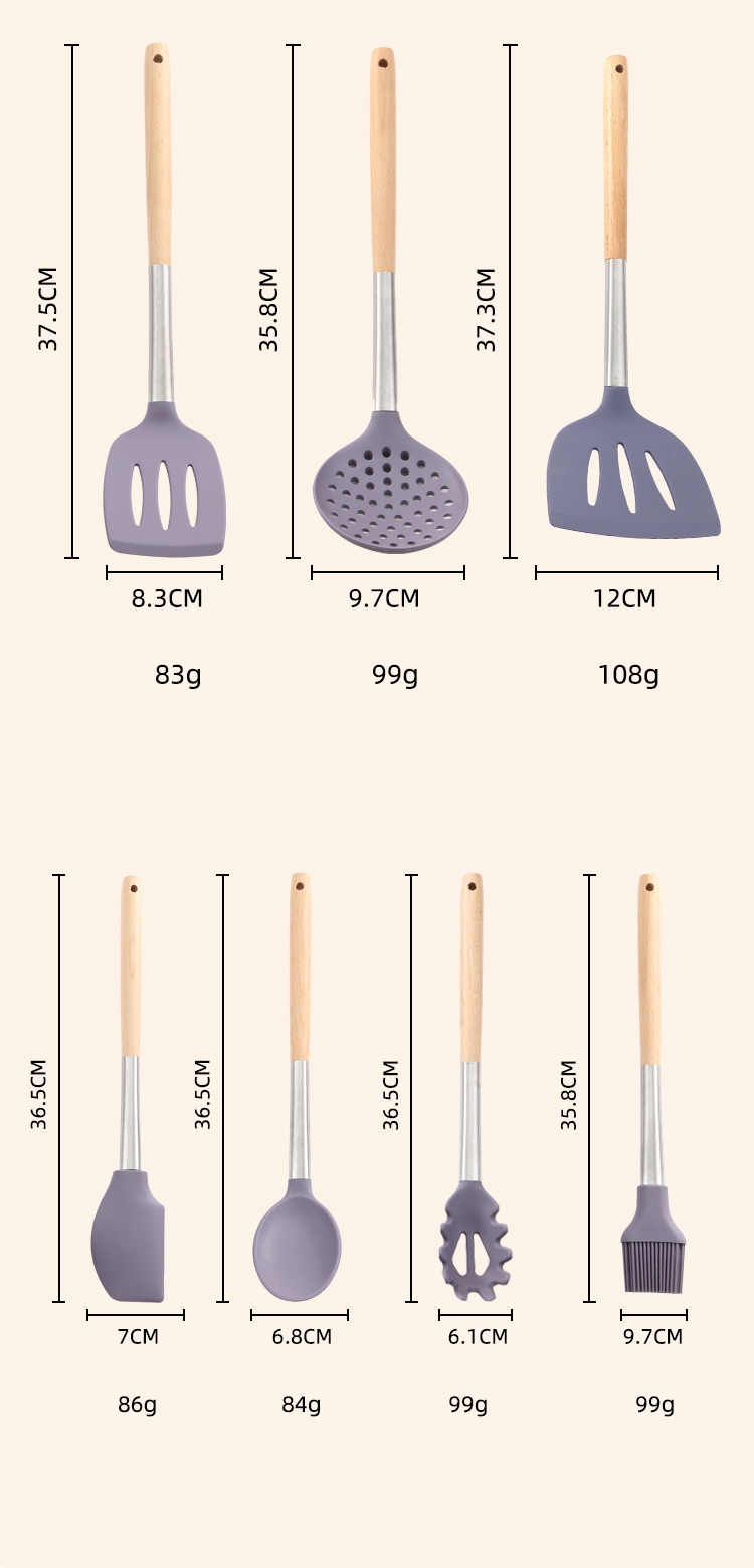 Restaurant-Style Silicone Cooking Set