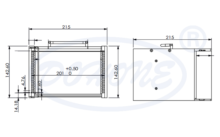 8 Inch 25 Slot H08 Metal Wafer Cassette(4.76mm Slot Pitch)