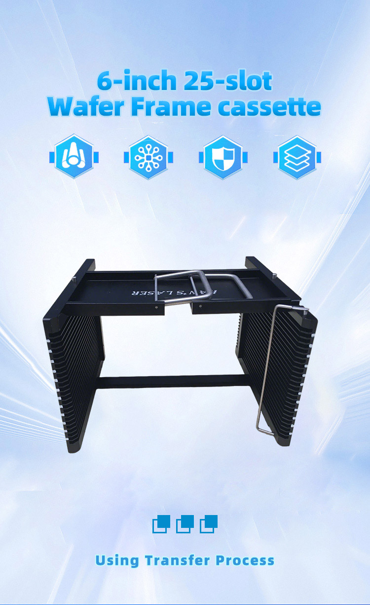 6 inch 25 Slot B06 Wafer Frame Cassette (4.8mm Slot Pitch)