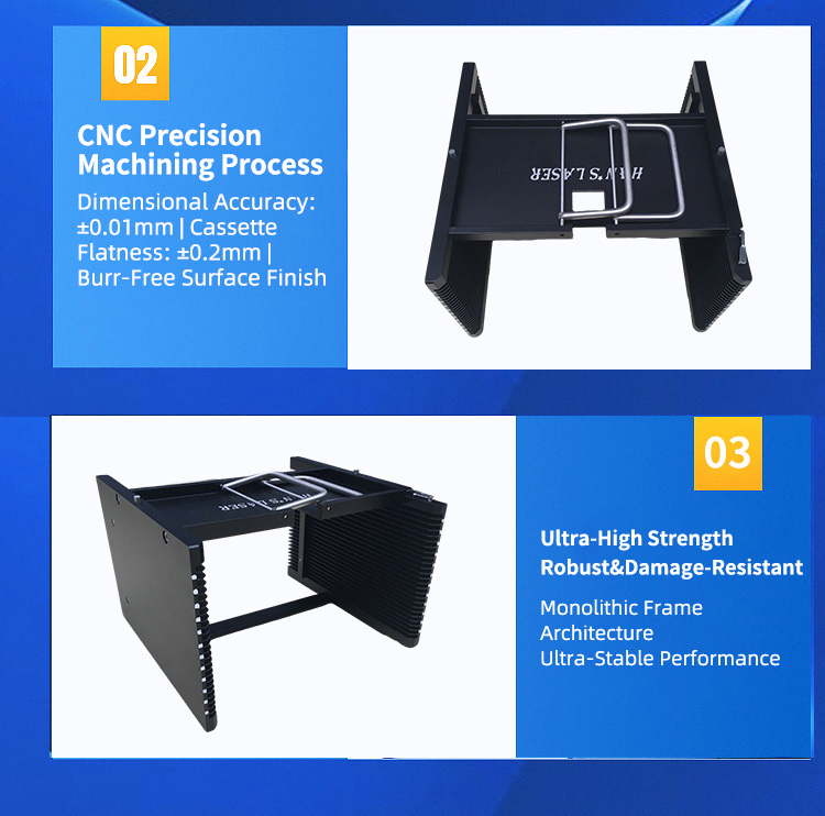 6 inch 25 Slot B06 Wafer Frame Cassette (4.8mm Slot Pitch)