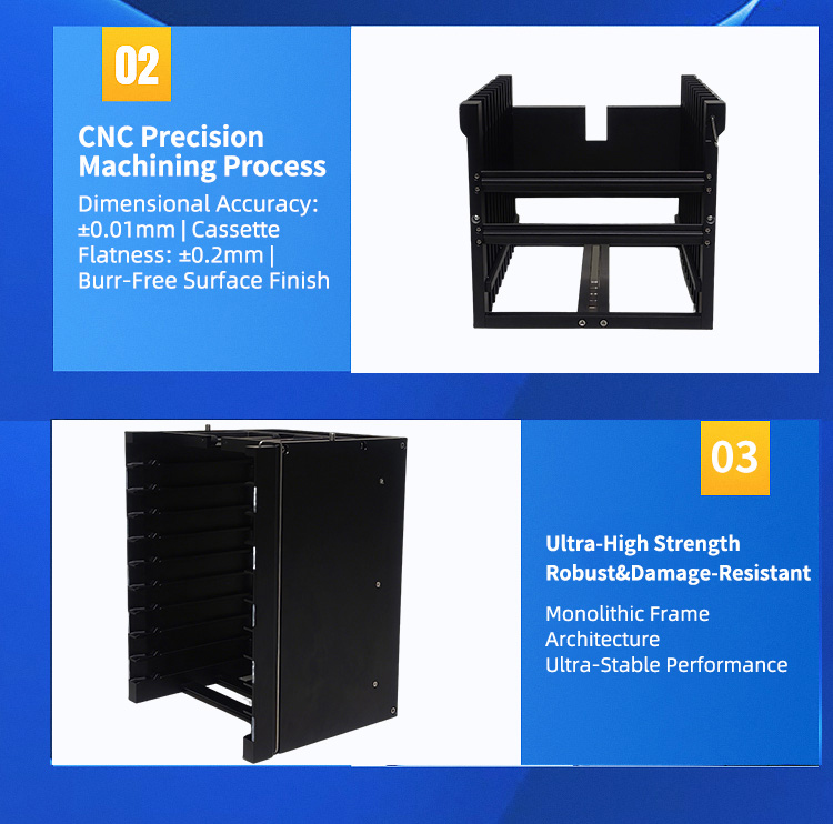 6 inch 10 Slot A42 Wafer Frame Cassette (25 mm Slot Pitch)
