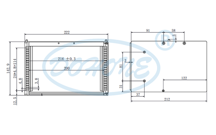 6 inch 25 Slot B06-R13 Wafer Frame Cassette (4.8mm Slot Pitch)