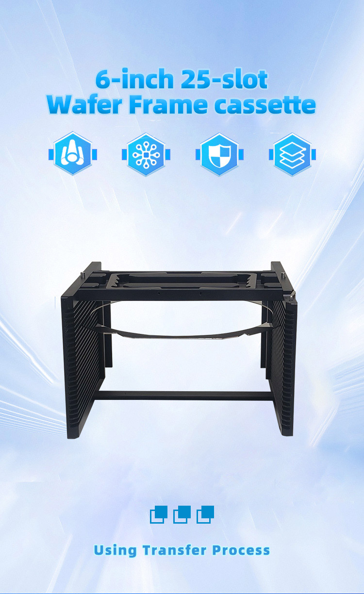 6 inch 25 Slot B06-R13 Wafer Frame Cassette (4.8mm Slot Pitch)