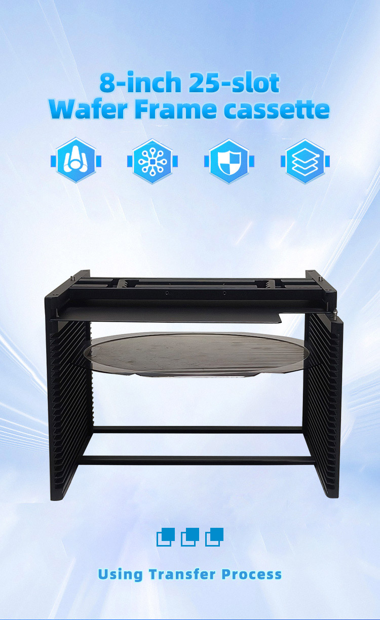 8 inch 25 Slot A08-R6 Wafer Frame Cassette (6.34mm Slot Pitch)