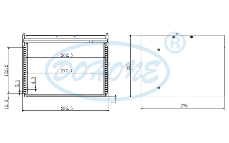 8 inch 25 Slot A08-R26 Wafer Frame Cassette (6.3mm Slot Pitch)