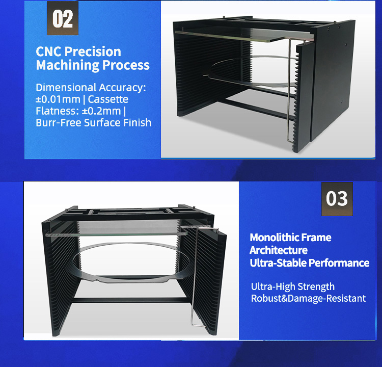 8 inch 25 Slot A08-R26 Wafer Frame Cassette (6.3mm Slot Pitch)