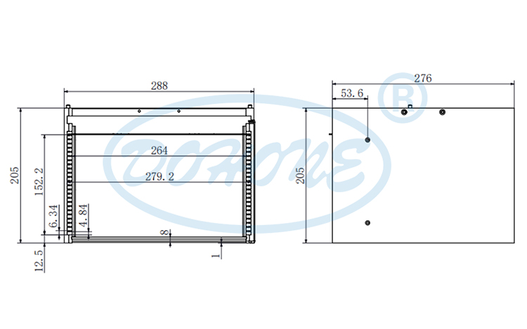 8 inch 25 Slot A08-R25 Wafer Frame Cassette (6.34mm Slot Pitch)
