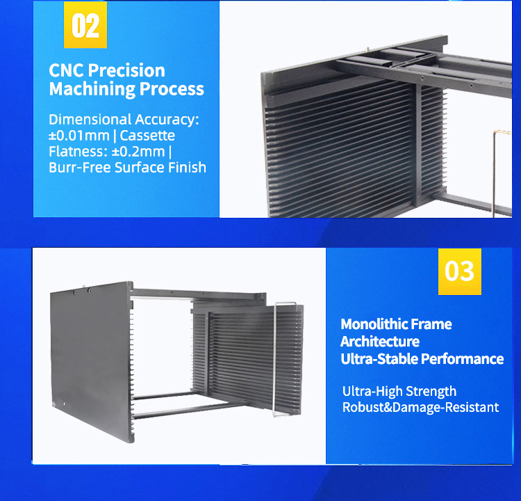 10 inch 25 Slot B33 Wafer Frame Cassette (6.34mm Slot Pitch)