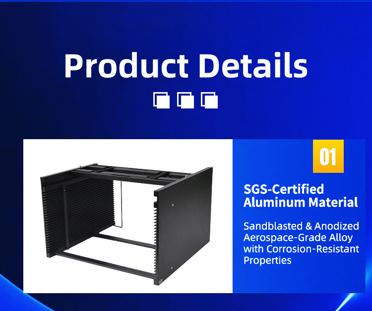 10 inch 25 Slot B08 Wafer Frame Cassette (6.3mm Slot Pitch)