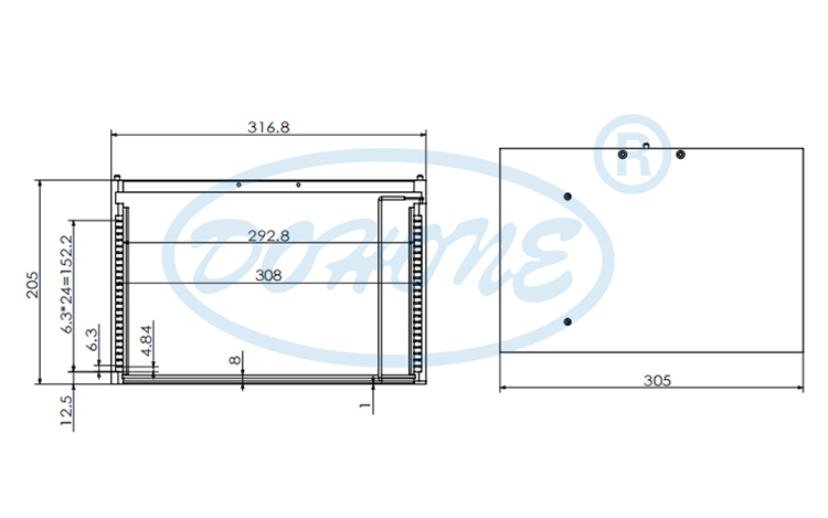 10 inch 25 Slot B08 Wafer Frame Cassette (6.3mm Slot Pitch)