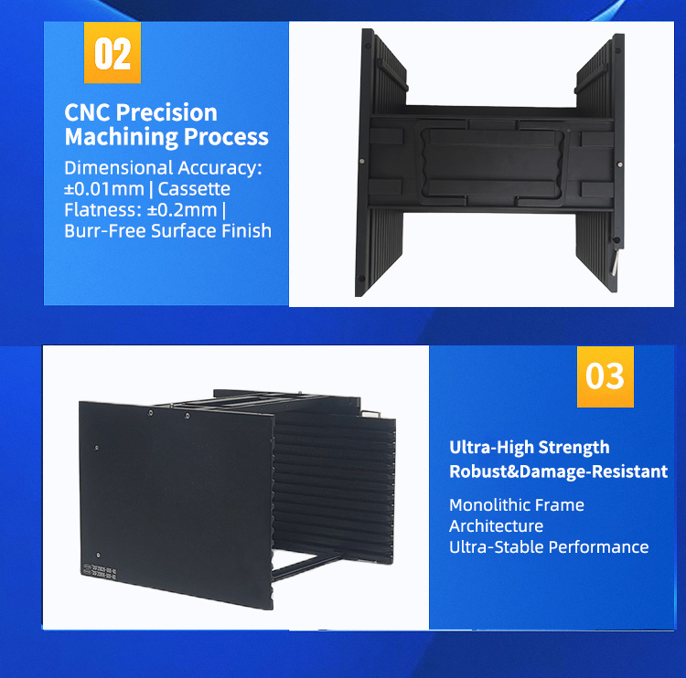 8 inch 13 Slot I08-R3 Wafer Frame Cassette (12.7 mm Slot Pitch)
