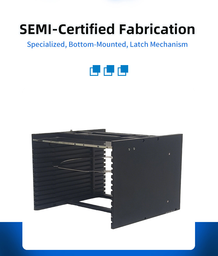 8 inch 13 Slot I08-R11 Wafer Frame Cassette with Auto-Locking Mechanism