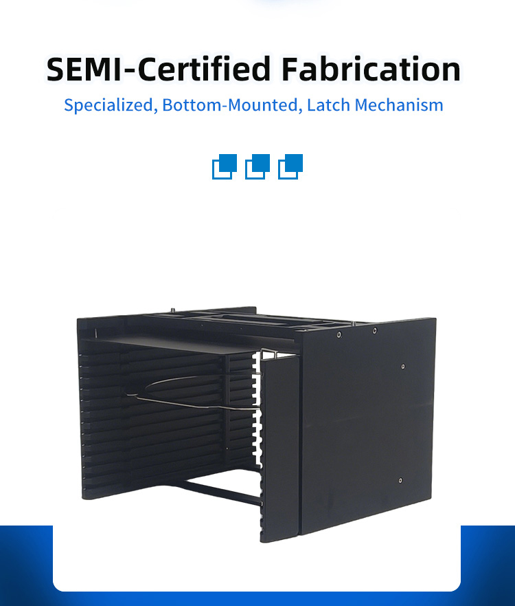 8 inch 13 Slot L08 Wafer Frame Cassette with Auto-Locking Mechanism