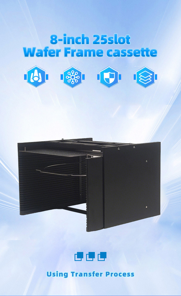 8 inch 25 Slot A08-R4 Wafer Frame Cassette (6.3mm Slot Pitch)