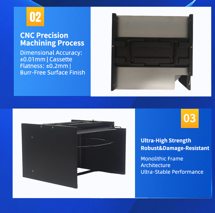 8 inch 25 Slot A08-R4 Wafer Frame Cassette (6.3mm Slot Pitch)
