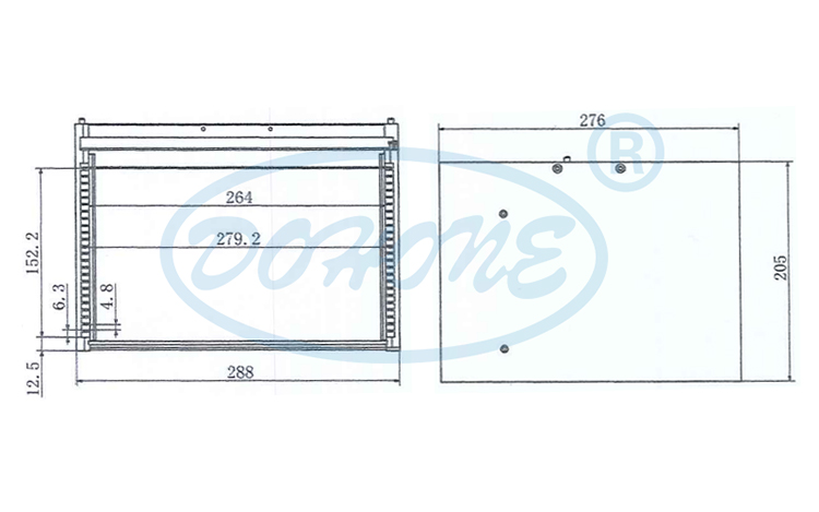 8 inch 25 Slot A08-R4 Wafer Frame Cassette (6.3mm Slot Pitch)