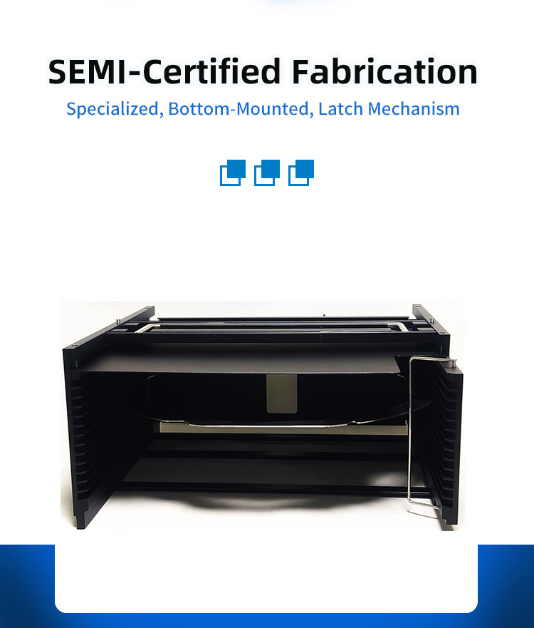 12Inch 13 Slot M12 -R4 Wafer Frame Cassette (10mm Slot Pitch)