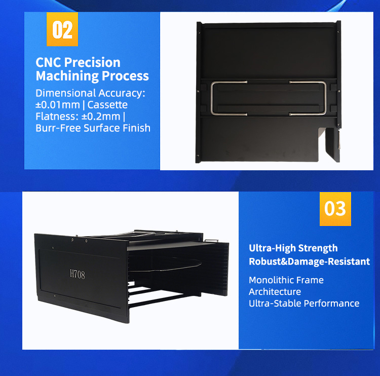 12Inch 13 Slot M12 -R4 Wafer Frame Cassette (10mm Slot Pitch)