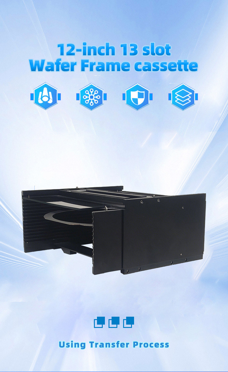 12Inch 13 Slot M12 -R28 Wafer Frame Cassette (10mm Slot Pitch)