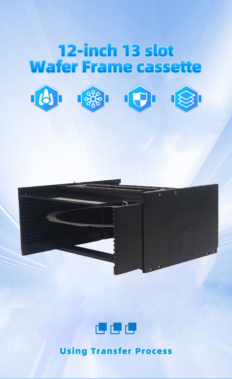 12Inch 13 Slot M12 -R14 Wafer Frame Cassette (10mm Slot Pitch)