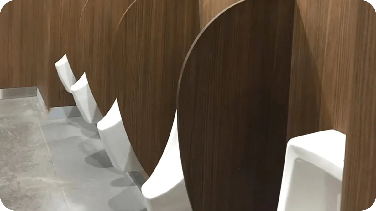 Toilet partition laminate