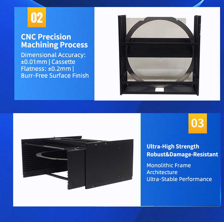 12Inch 13 Slot M12-R27 Wafer Frame Cassette (10mm Slot Pitch)