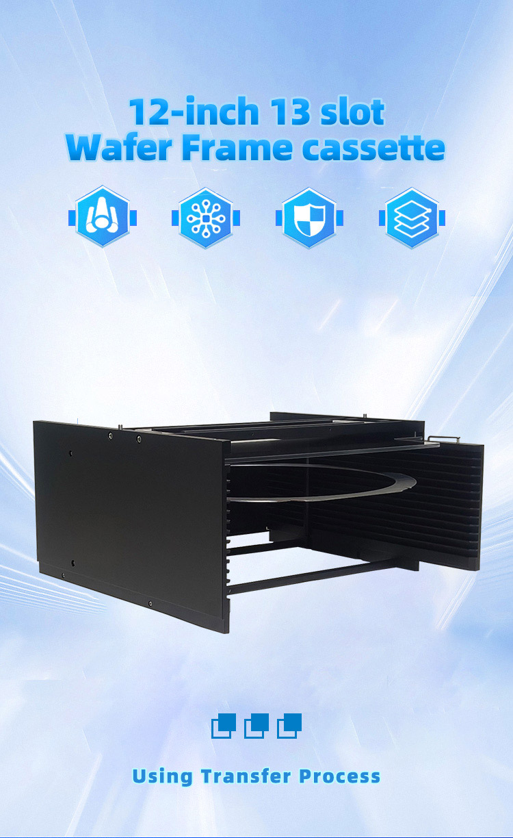 12Inch 13 Slot M12-R27 Wafer Frame Cassette (10mm Slot Pitch)