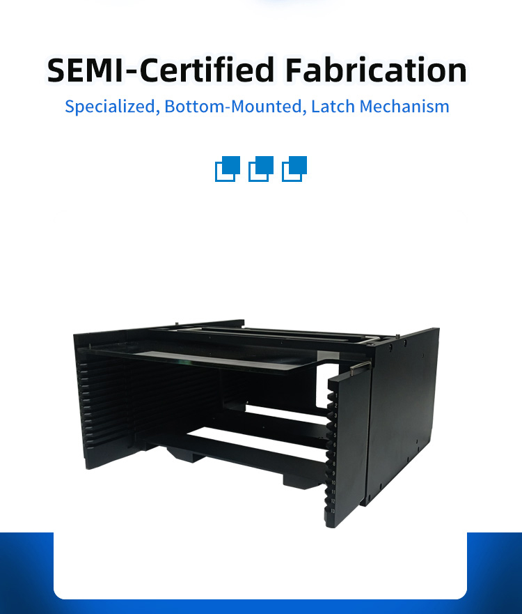 12Inch 13 Slot M12-R32 Wafer Frame Cassette (10mm Slot Pitch)