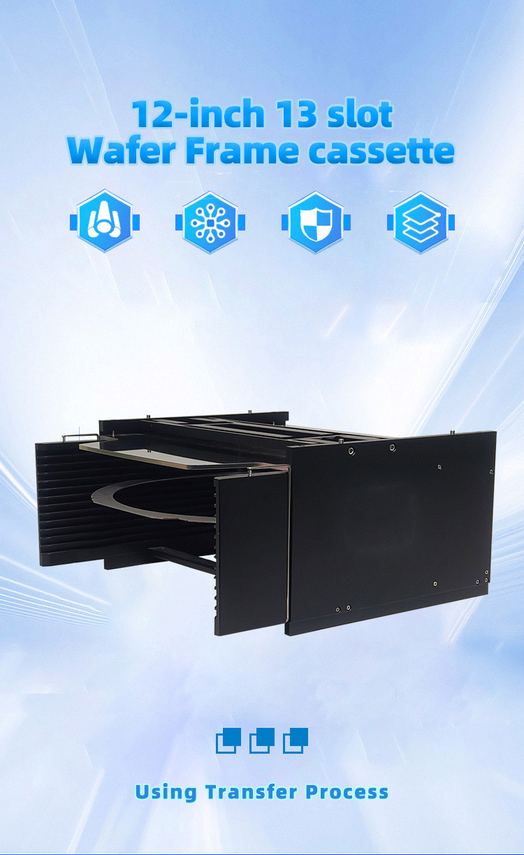 12Inch 13 Slot D12-R3 Wafer Frame Cassette (10mm Slot Pitch)