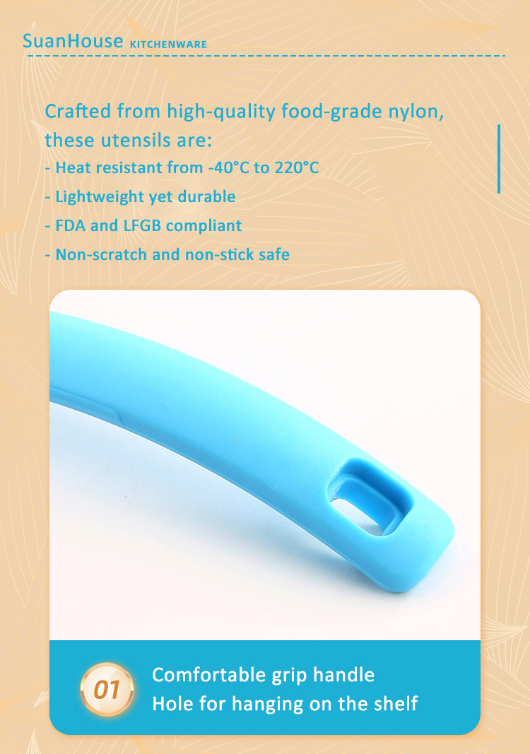 Premium Nylon 6-Piece Kitchen Utensil Set with Stand