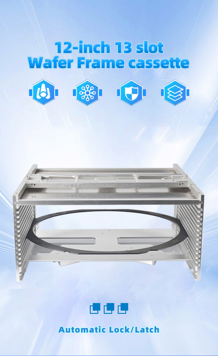 12Inch 13 Slot B12-R0 Wafer Frame Cassette (10mm Slot Pitch)