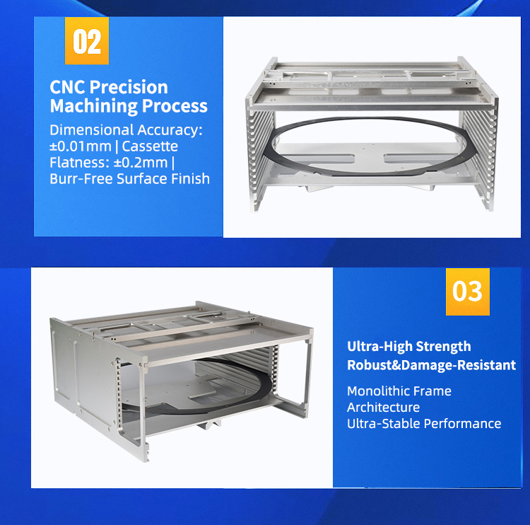 12Inch 13 Slot B12-R0 Wafer Frame Cassette (10mm Slot Pitch)