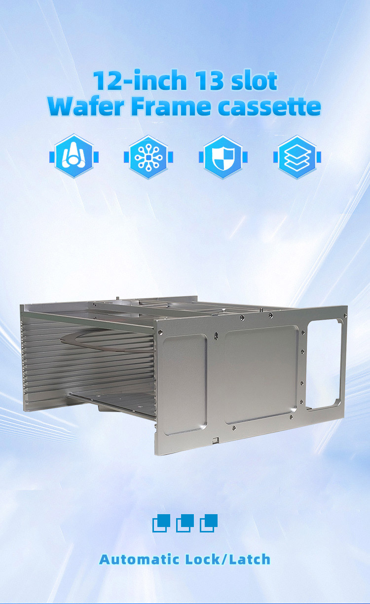 12Inch 13 Slot B12-R7 Wafer Frame Cassette (10mm Slot Pitch)