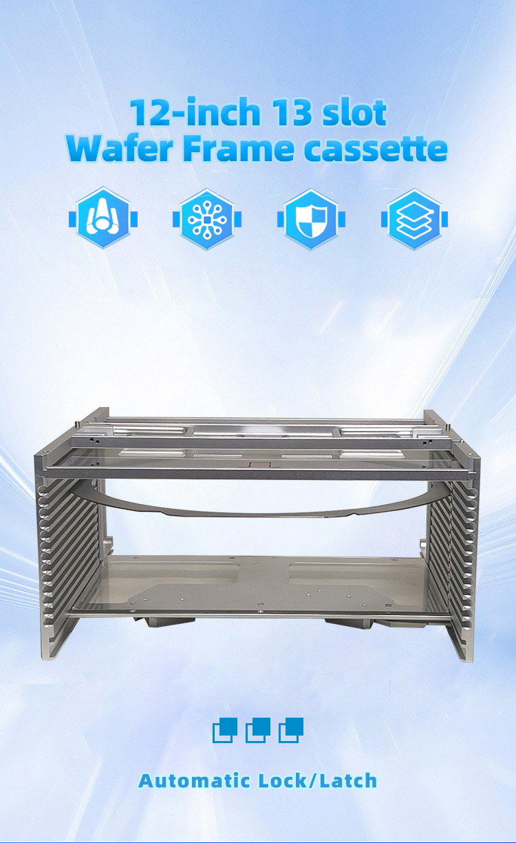 12Inch 13 Slot B12-R10 Wafer Frame Cassette (10mm Slot Pitch)