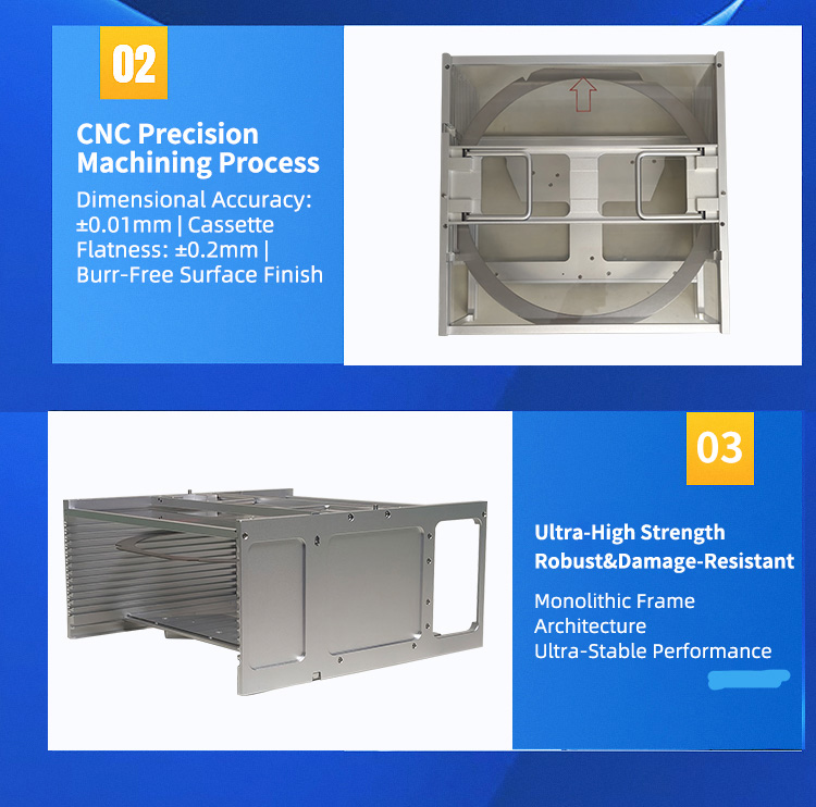 12Inch 13 Slot B12-R10 Wafer Frame Cassette (10mm Slot Pitch)